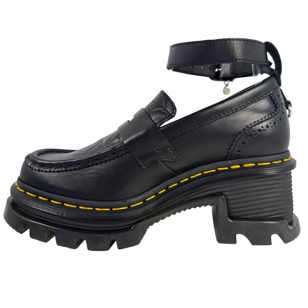 Dr. Martens Wednesday Adams Corran‎ Loafers Womens 7 Black Leather EU38 - Picture 3 of 9